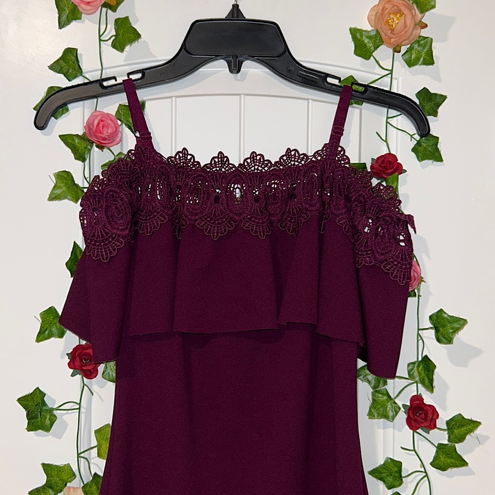 Dark purple spaghetti strap dress